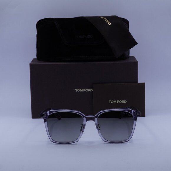 Tom Ford FT0971-K 20B Square Sunglasses - Transparent Grey\Smoke - Picture 2 of 9